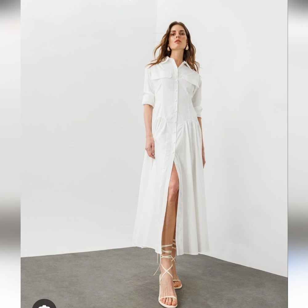 Chic White Maxi Dress - Picture 3 of 6